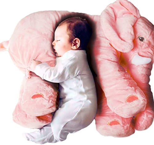 sdtdia Elephant Pillows Plush Toys Sofa Cushion Soft Stuffed Animals for Kids (Pink, Large)