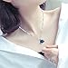 OnairMall Sterling Silver Moon Star Necklace Blue Crystal Pendant Necklace as Best Gift for Girls Jewelry Gifts 18 Inch Chain