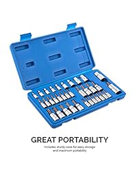 Neiko 10070 un conjunto Torx Bit Socket y externa Torx Socket   35 Piece Set   S2 y CR V Steel