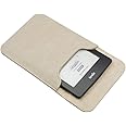 Emoly Leather Kindle Sleeve for Kindle Paperwhite 7'' E-Reader - Protective Insert Sleeve Case Cover Bag Fits Kindle Paperwhite 10th Generation 2019 / 9th Generation 2017, Khaki