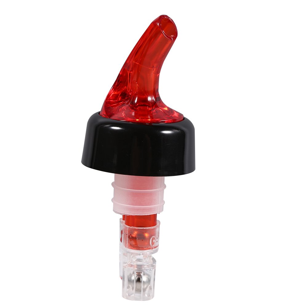 Tnfeeon 15mL Measured Bottle Pourer Plastic Quick Shot Measure Measuring Bottle Pourer Drinks Bar Wine Cocktail Dispenser(Red)