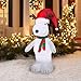 5' Airblown Inflatable Snoopy with Antlers and Santa Hat Christmas Inflatable
