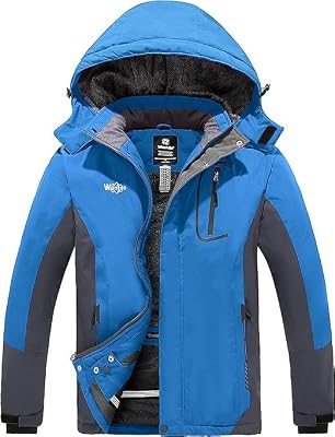 Chaqueta Forro de Vellón Parka Nieve Calefacción Hombre Azul XL
