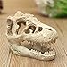 Mrli Pet Fish Tank Decorative Aquarium Decorations Reptile Hide Turtle Basking Platform Emulational Dinosaur Skelecton Head Bone Skull Resin Ornament (Dinosaur Skull)