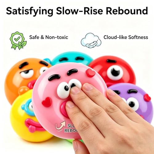 Last Page®13CM Smushers Squishy - Curiosities Smushers Dog Face Swap Squishy Soft Moldable Cute Slow Rise Relaxing Sensory Fidget Relief Anxiety Stress Fun with Interchangeable Faces