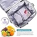 Lunch Tote Bag & Reusable Sandwich Bag Bundle - Double Compartment Lunch Tote and snack Ziploc Bag - Food Grade Quality -Insulated Lunch Box for Kids Women Men - Eco-Friendly Travel Lunch Cooler