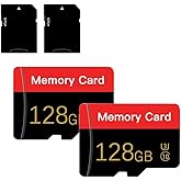 2 Pack Micro Memory Card 128 GB with Adapter, C10/U3/UHS-I/A1, TransFlash Card, TF Card for Smartphone/Tablet/Printer/Camera(