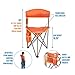 Lightspeed Outdoors Xtra Wide Nylon Ripstop Tripod Lightweight Folding Camping Sports Chair (Orange)