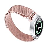 Gear S2 Bands Cbin Stainless Steel Metal Magnetic Milanese Mesh Loop Replacement Strap Wrist Band With Adapters For Samsung Gear S2 Smart Watch Rose Gold