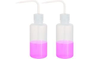Labvida New Releasedd Thick Wall 500ml/17OZ Squeeze Bottle Set 2pcs - Versatile Durable Plastic Wash Bottles for Lab Use and Plant Watering