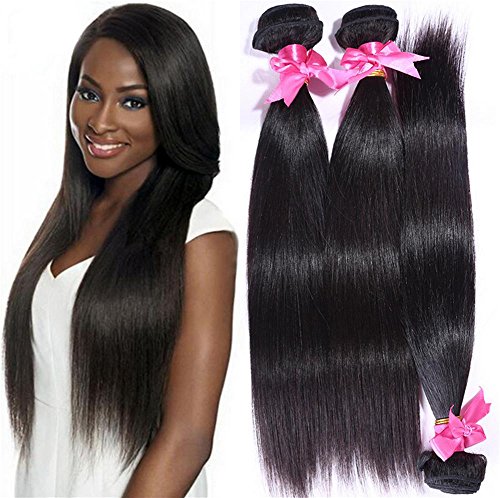 MXXYY 7A Brazilian Virgin Natural Straight Hair 3 Bundles Unprocessed Human Hair Extension 100g/Bundle , 16 18 20