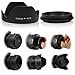 58MM Reversible Tulip Lens Hood + 58MM Center-Pinch Lens Cap for Canon Rebel (T6i T6 T6s T5i T5 T4i T3i T2i T1i XT XTi XSi)