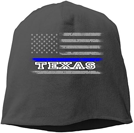 Texas Police Thin Blue Line Flag Unisex Casual Fashion Durable Winter Warm Knitted Beanie Hat Cap