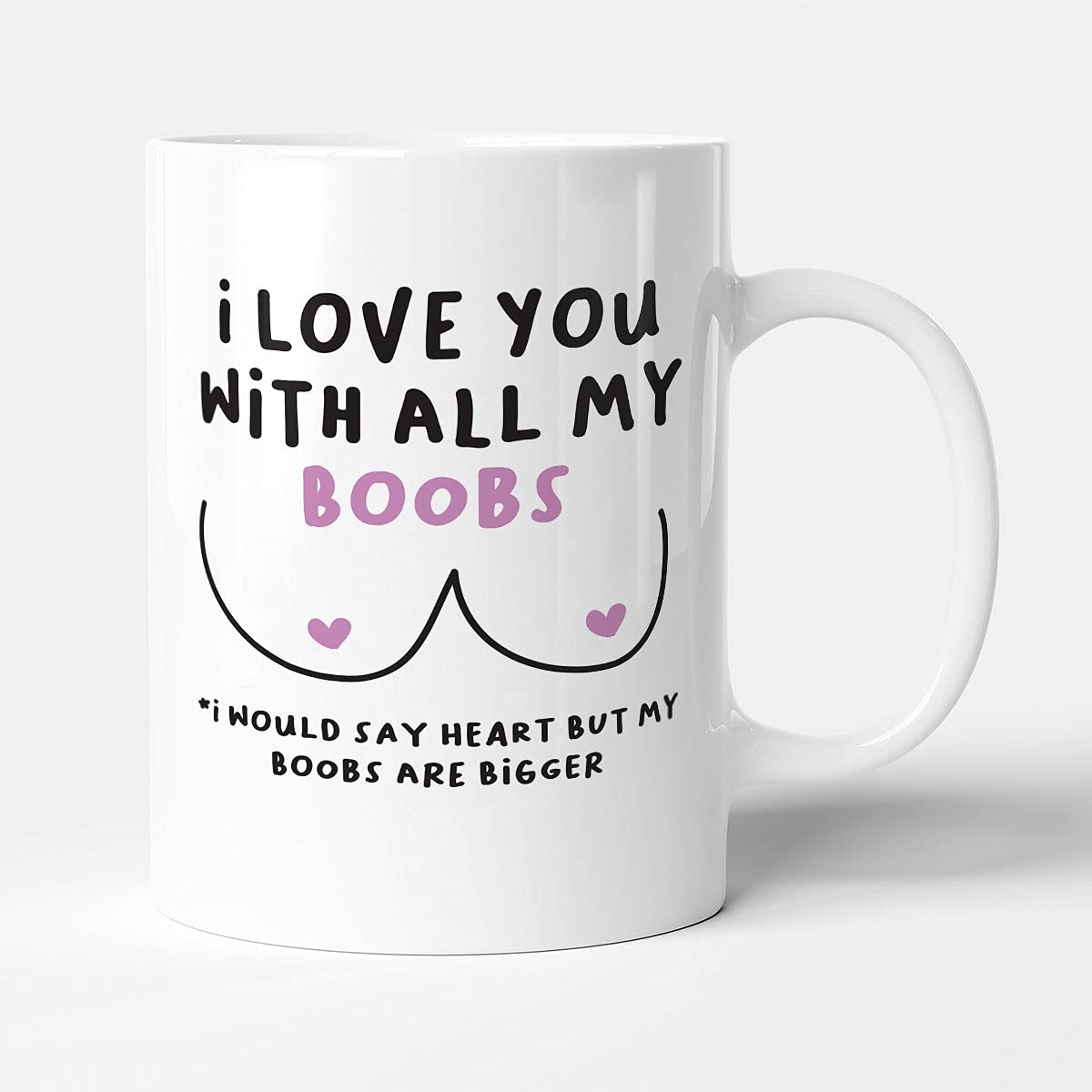 Victorian Printing Co - I Love You with All My Boobs - Funny Gift Anniversary Mug, Ceramic, 11fl.oz.