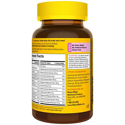 NATURE MADE MULTIVITAMIN FOR HER, DAILY NUTRITIONAL SUPPORT MULTIVITAMIN FOR WOMEN, NATURE MADE WOMENS VITAMINS & MINERALS, 90 TABLETS, 90 DAY SUPPLY
