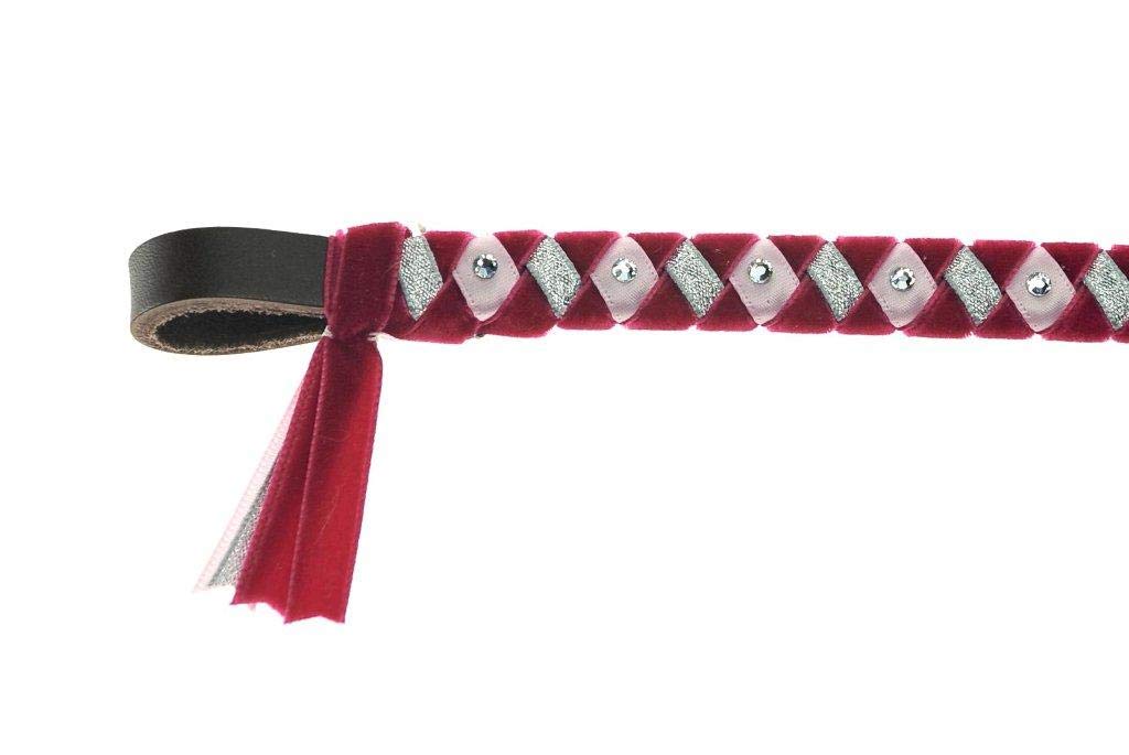 ShowQuest York Browband Full Cerise/pale Pink/silver - Cerise/Pale Pink/Silver, FULL