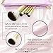 Qivange Makeup Brushes, Premium Blush Blending Eyeshadow Bronzer Brush Set+Sponge Puff(5pcs Pink)
