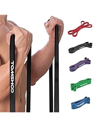 Tomshoo - Juego de bandas elásticas para levantamiento de pesas, para entrenamiento de resistencia, ejercicios de fitness