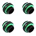 Bitspower G1/4" 5mm Male to Male Fitting, Matte Black, 4-Pack
