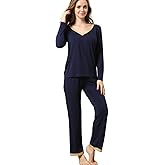 GYS Viscose from Bamboo Women's Pajama Sets Super Soft Long Sleeve Sleepwear Comfy Winter Pjs Sets S-4X