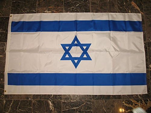 3X5 Isreal Double Sided Nylon Flag 3'X5' Pin And Clips