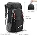 MANSOV Water Resistant Foldable Hiking Backpack 38L Packable Daypack Lightweight Travel Bag Black