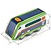 Hape Solar Powered Train | Multi-Colored Train Engine Toy, Railway Track Accessory, Solar Panel Powers Lights, Includes Electricity Level Indicator, Sustainable Play for Kids