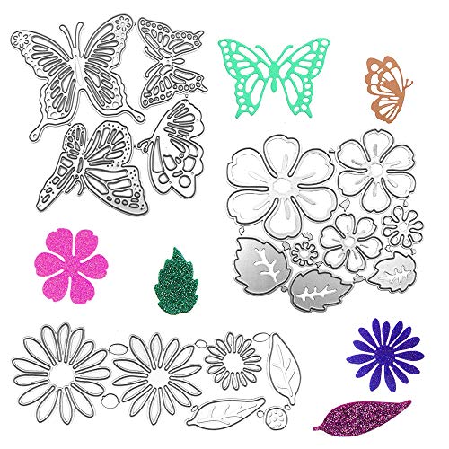 Download Buy Afunta Metal Die Cuts Embossing Stencil Tool 2 Sets Flower Leaves Shape 14 Styles 3d Die Cuts Stencil 4 Pcs Butterfly Shape Cutting Dies For Album Decoration Greeting Card Diy