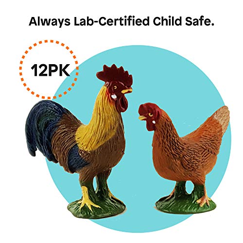 Boley Farm Animal Figurines 15 Piece Playset of Small Realistic