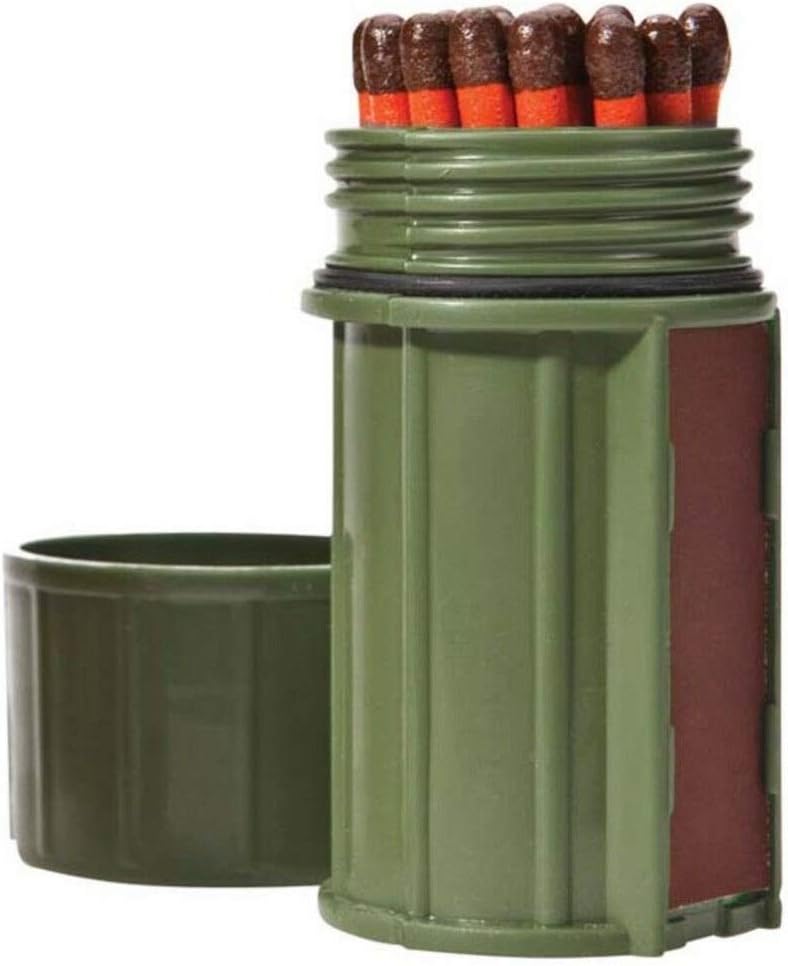 UCO Stormproof Match Kit with Waterproof Case, 25 Stormproof Matches and 3 Strikers