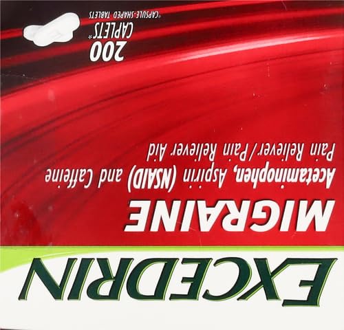 EXCEDRIN MIGRAINE RELIEF CAPLETS TO ALLEVIATE MIGRAINE SYMPTOMS – 200 COUNT