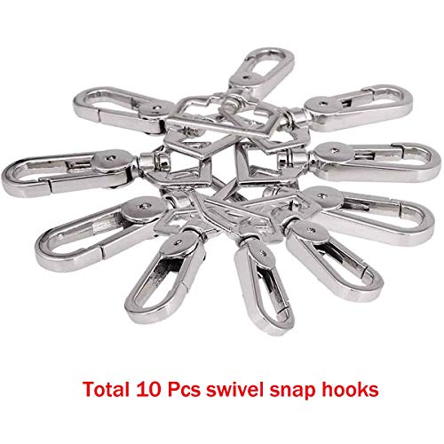 Swivel Lobster Clasps Clips Lanyard Snap Hook and Metal D Ring Semi-Circular D Ring for Handbag Bags Cat Dog Collar Buckles Ring Hand DIY Accessories Hardware Craft