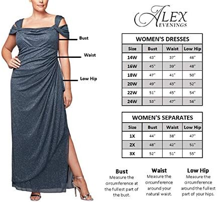 alex evenings size chart