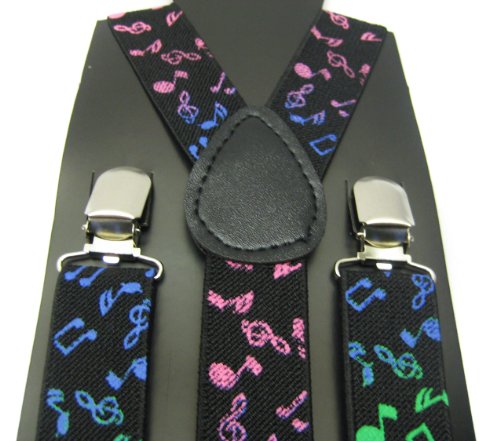 Colorful Music Notes Unisex Suspender