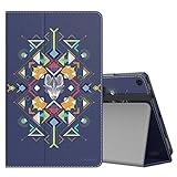MoKo Case for All-New Amazon Fire HD 10 Tablet (7th Generation, 2017 Release) - Slim Folding Stand Cover with Auto Wake / Sleep for Fire HD 10.1 Inch Tablet, Wolf Totem