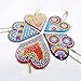 5pcs Love Heart Keychain Full Drill Diamond Painting for DIY Set Key Ring Gift