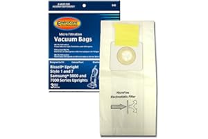 EnviroCare Replacement Micro Filtration Vacuum Cleaner Dust Bags made to fit Bissell Style 1 and 7 Uprights 3 pack