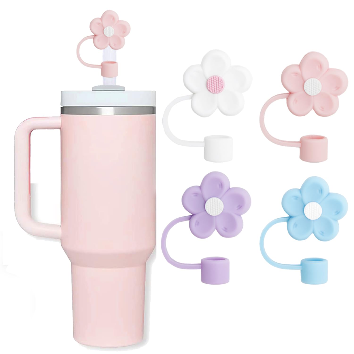 Stanley Cup Straw Toppers - Silicone Dust-Proof Covers For 30 & 40oz Tumblers