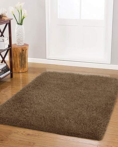Nothing Beyond Claudia Plush Shag Bath/Ascent Rug Color - Cocoa, Size - 3 X 5 Feet