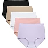 FallSweet No Show High Waist Briefs Underwear for Women Seamless Panties Multi Pack