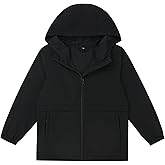 EIGIOO Boys Girls Windbreaker Hooded Jackets Lightweight Packable Jacket Toddler Rain Coats