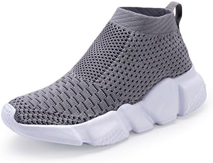 YDMY Boys Girls Walking Shoes Lightweight Breathable Casual Sports Shoes Fashion Sneakers Gray 30