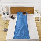 Lightweight Warm Roomy Cotton Sleeping Bag Liner Sleep Sack Camping Travel Outdoor Picnic Travel Sheet Sleep Sack Comfortable, for Travel, Youth Hostels, Picnic, Planes, Trains 82