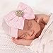 Gellwhu 5-Pack Newborn Baby Girl Bow Hats caps Beanies Hospital Infant hat Clothes Outfits