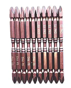 AASONS Torsion Power Screwdriver Bit Set 10pcs (Brown, PH2xPH2x100mm)
