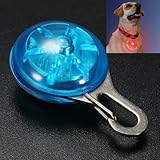 MECO(TM) Blue Dog Safety LED Light Clip for Collar Peg Cat Night