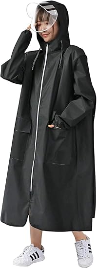 Amazon Amazon限定ブランド Moli Hani レインコート レディース メンズ 魔法レインウェア 自転車 オートバイ 防風防水 二重ツバ付き ポケット有り 梅雨対策 男女通勤 通学 おしゃれ雨具 レインコート ポンチョ 通販