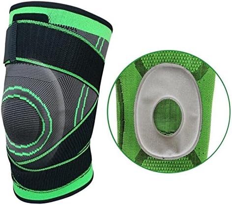 Knee Brace, Compression Sleeve Fit Support -for Joint Pain and Arthritis Relief, Improved Circulation Compression -Single Wrap (Green, L-EVA)