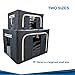 Set of Fabric Storage Boxes—Elegantly Organize Clothing, Shoes, Books and Household Accessories—Two Sizes in Oxford Cloth with Two Zippered Openings for Easy Access and Two Windows to View Contents