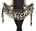 BellyLady Belly Dance Hip Scarf Skirt Wrap With Paillettes Christmas Gift Idea-Pink